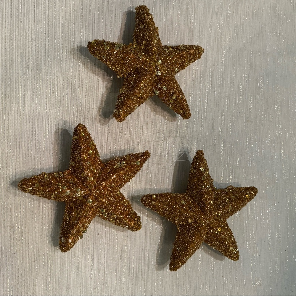 Gold Starfish Decor Set